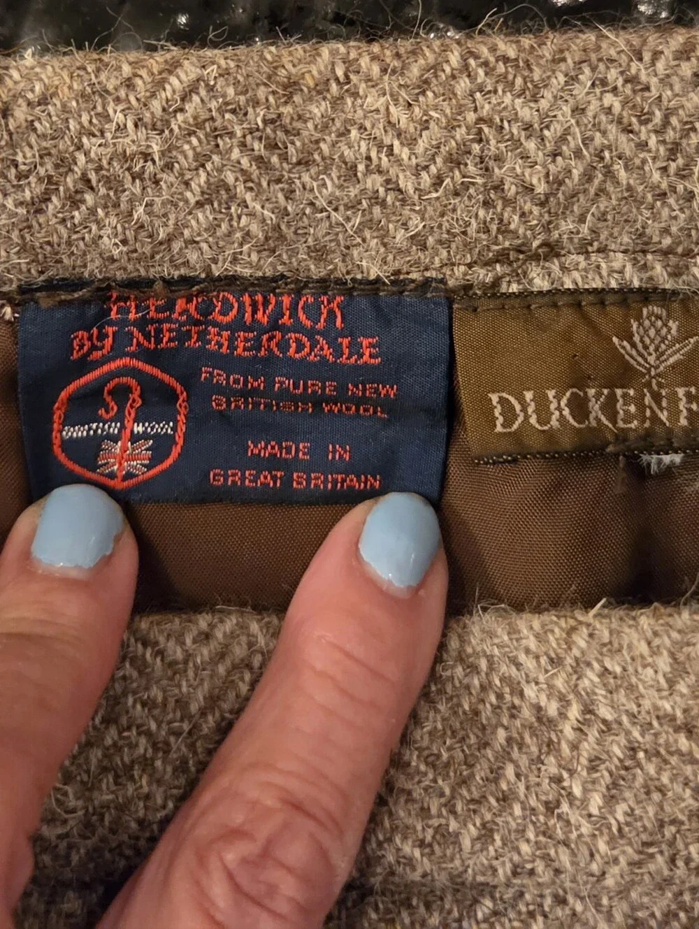 Duckenfield's Herdwick Wool Tweed Skirt Suit -Great Britain, Neutral Brown